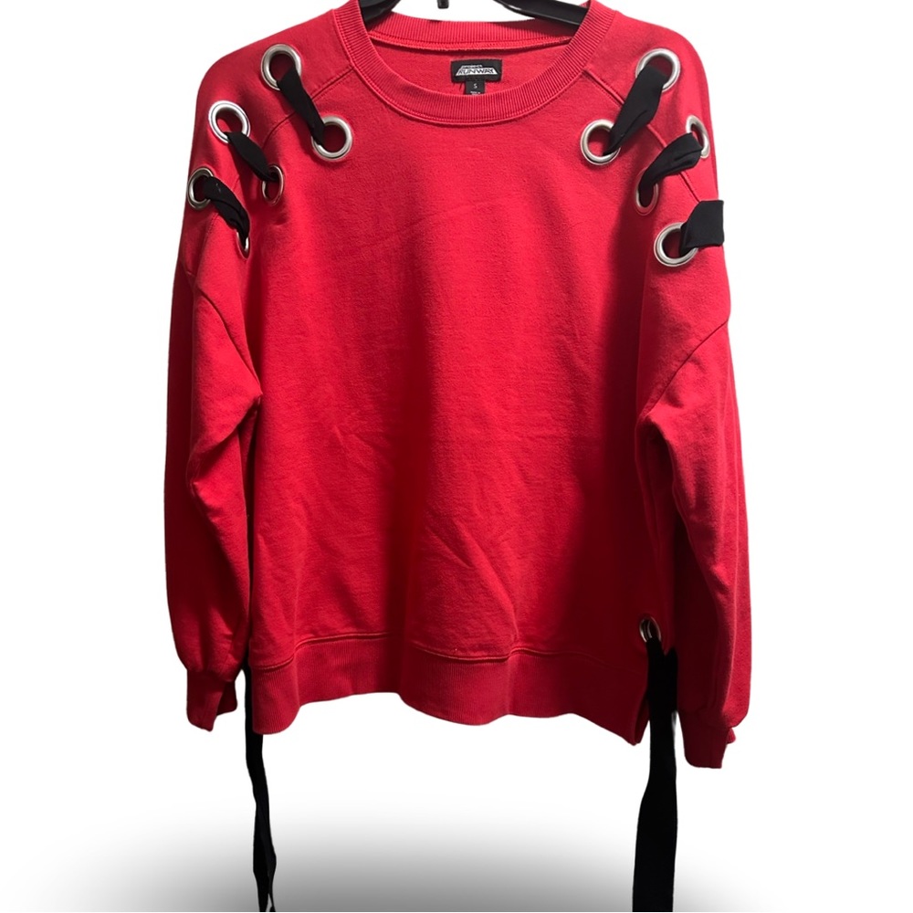 Red Sweater Project Runway size (small) loose fitting